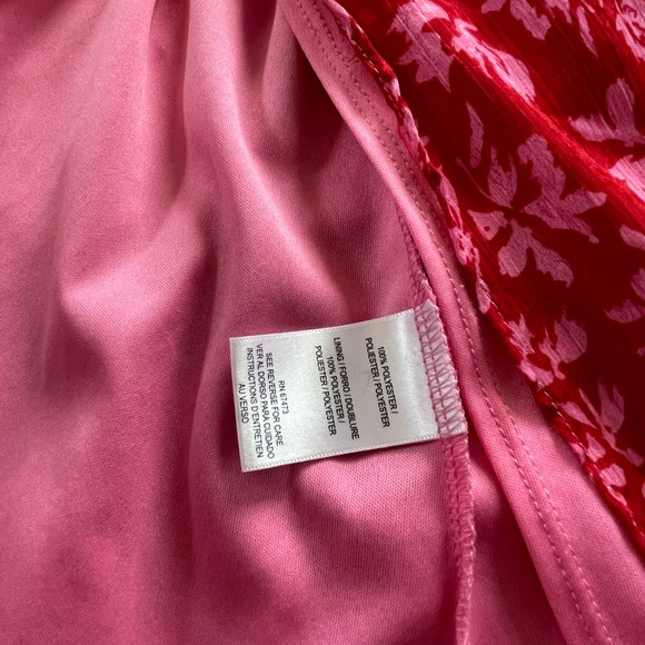 Taylor Pink V-Neck Bishop Sleeve Sundress - Picture 8 of 9